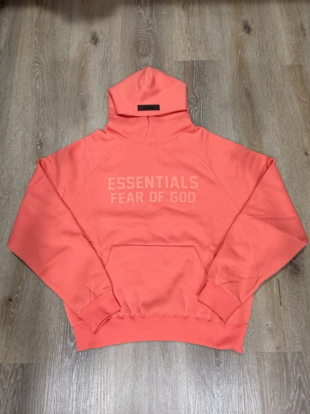 FW22 Fear of God Essentials Hoodie - Coral